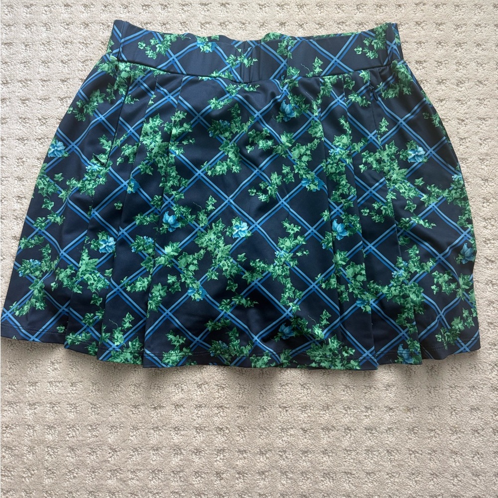 Tuckernuck Blue and Green Skater Skirt